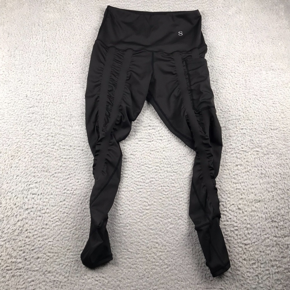 Skinnify Resistance Leggings Womens S Black High Rise Performance Yoga Pants